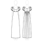 Sophie Dress technical drawing double puff sleeve thumbnail 5